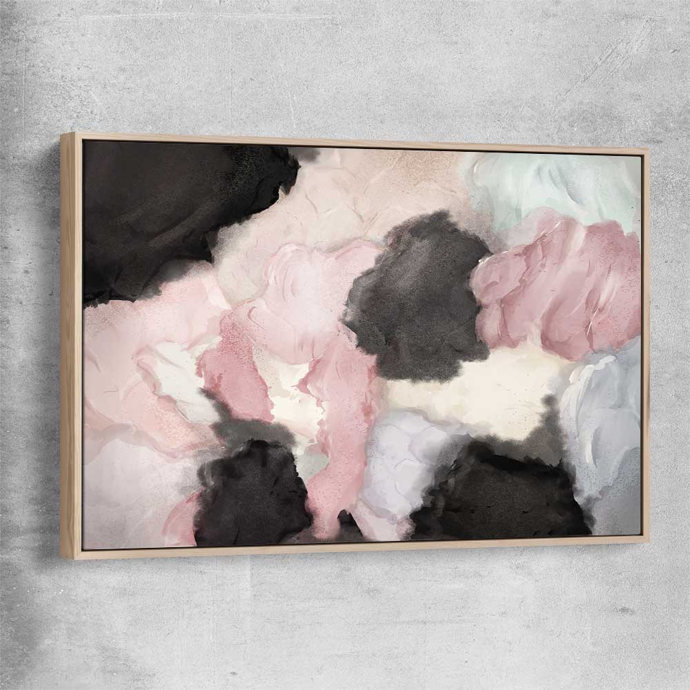 Subtle Fades raw oak framed canvas - part of our high quality canvas abstract wall art collection