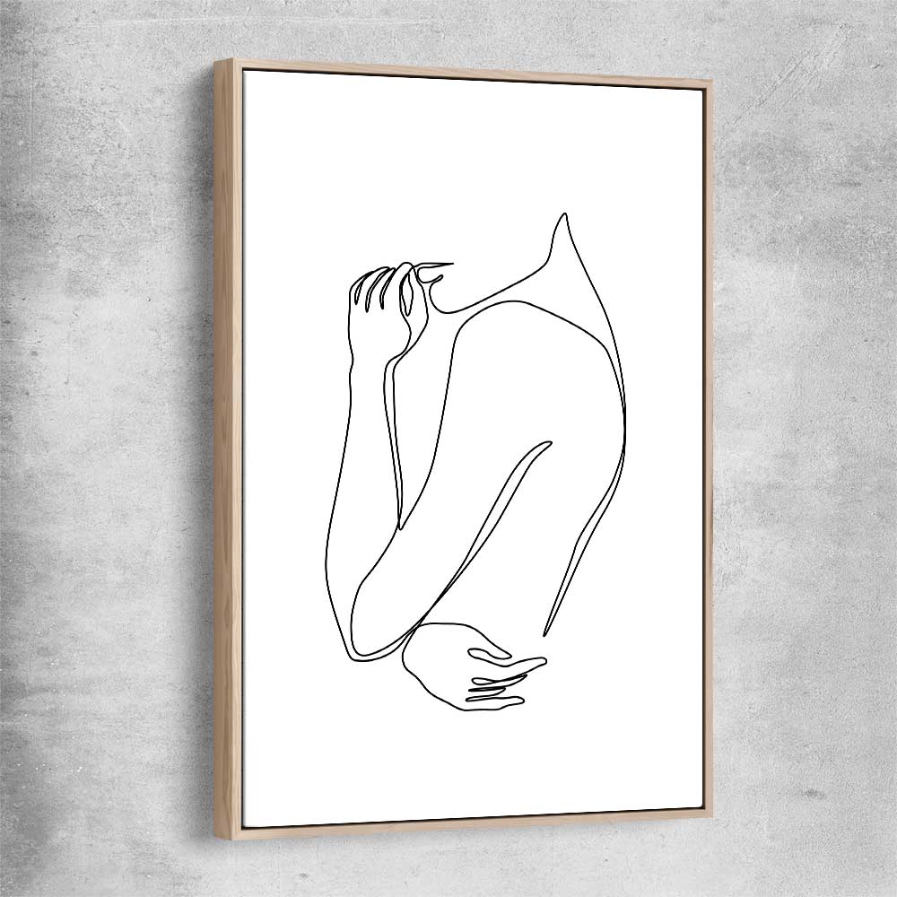 Gentle Hold raw oak framed canvas - part of our high quality fashion canvas wall art and prints collection