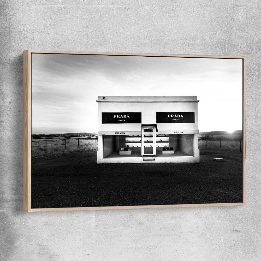 Marfa Sculpture raw oak framed canvas - part of our high quality fashion canvas wall art and prints collection