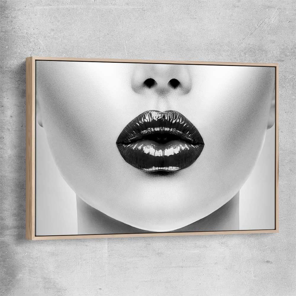 Silent Lust raw oak framed canvas - part of our high quality fashion canvas wall art and prints collection