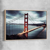 Golden Gate raw oak framed canvas is a high quality print in our city skyline, travel prints and maps collection