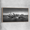 New York View raw oak framed canvas is a high quality print in our city skyline, travel prints and maps collection