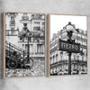 Paris Bicycle Pair raw oak framed canvas is a high quality print in our city skyline, travel prints and maps collection