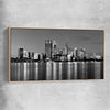 Perth Skyline raw oak framed canvas is a high quality print in our city skyline, travel prints and maps collection