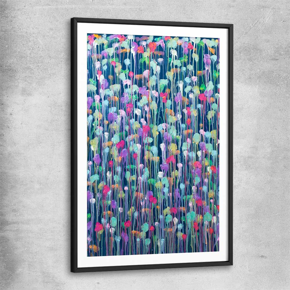 Another Dimension black glass front frame - part of our high quality canvas abstract wall art collection