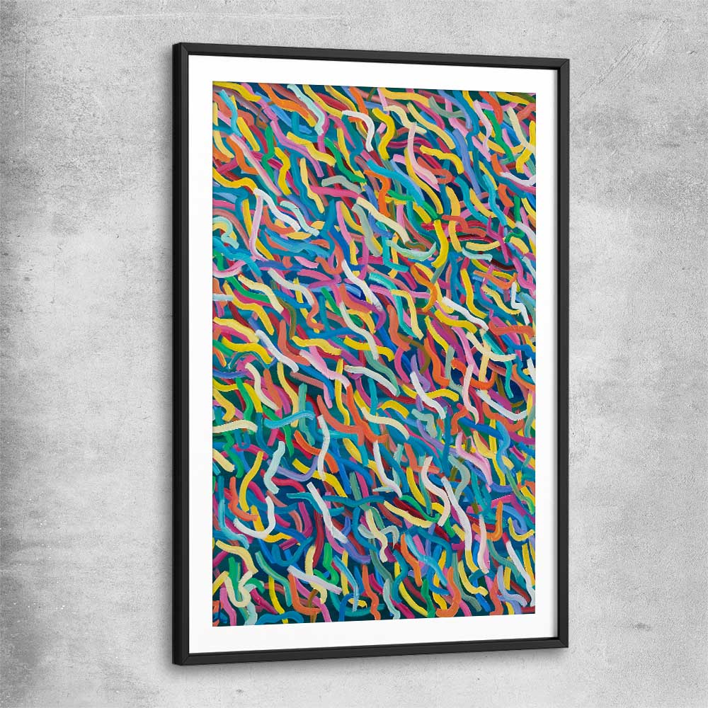 Auras Reflect You black glass front frame - part of our high quality canvas abstract wall art collection