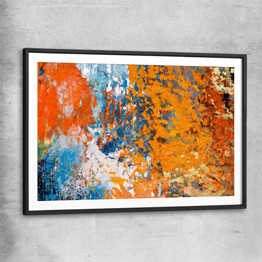 Autumn Colours black glass front frame - part of our high quality canvas abstract wall art collection
