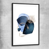 Blue Ivory Two black glass front frame - part of our high quality canvas abstract wall art collection