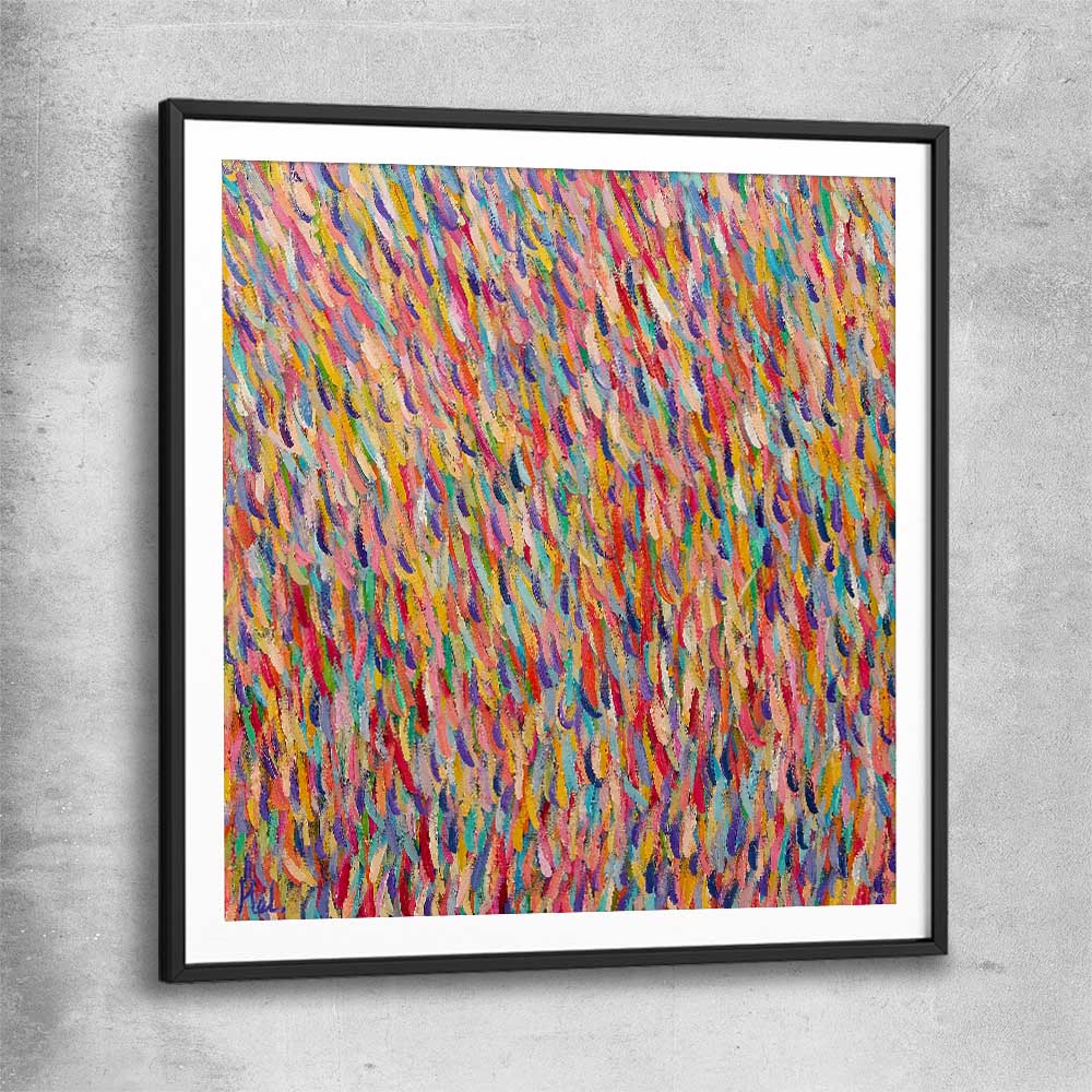 Colour Envy black glass front frame - part of our high quality canvas abstract wall art collection