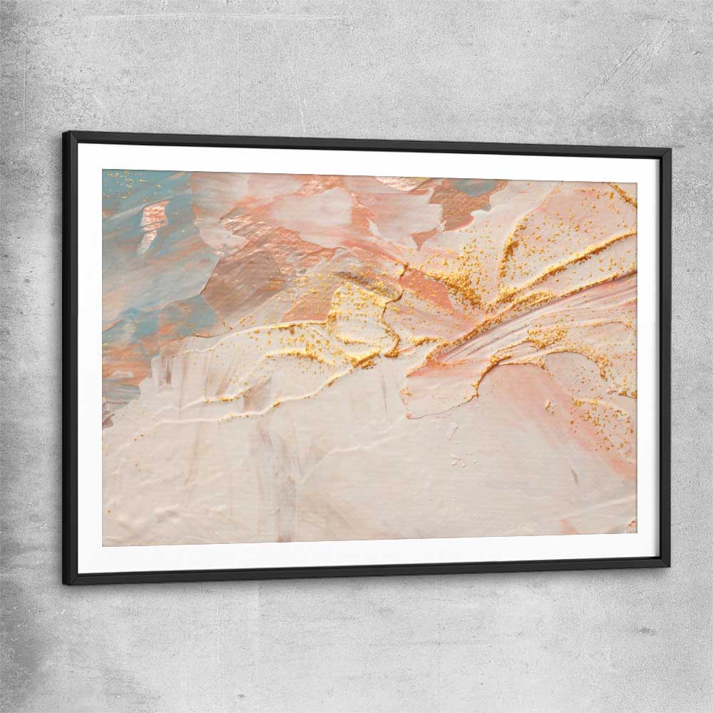 Cream Layers black glass front frame - part of our high quality canvas abstract wall art collection