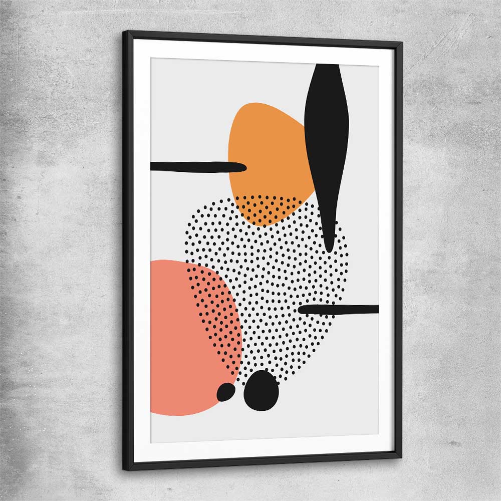 Formations Two black glass front frame - part of our high quality canvas abstract wall art collection