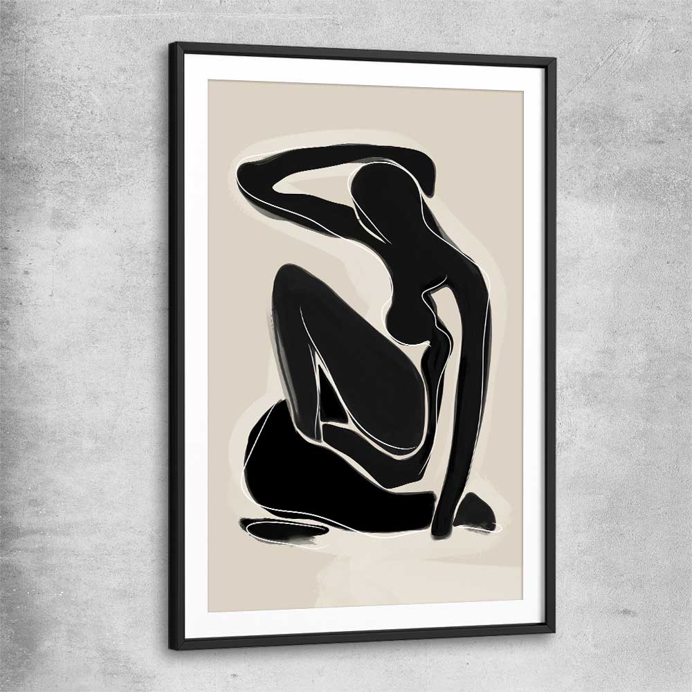 Matisse Shadow Two black glass front frame - part of our high quality canvas abstract wall art collection