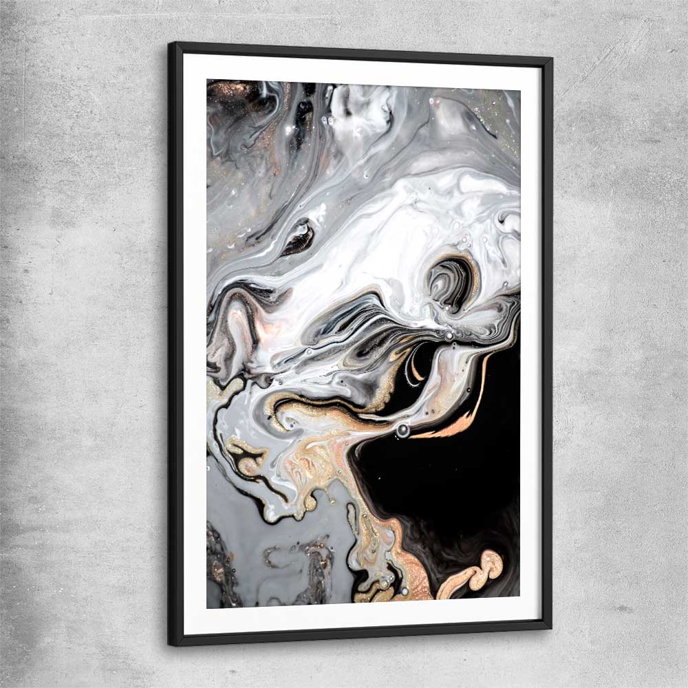 Mesmerizing Tones black glass front frame - part of our high quality canvas abstract wall art collection