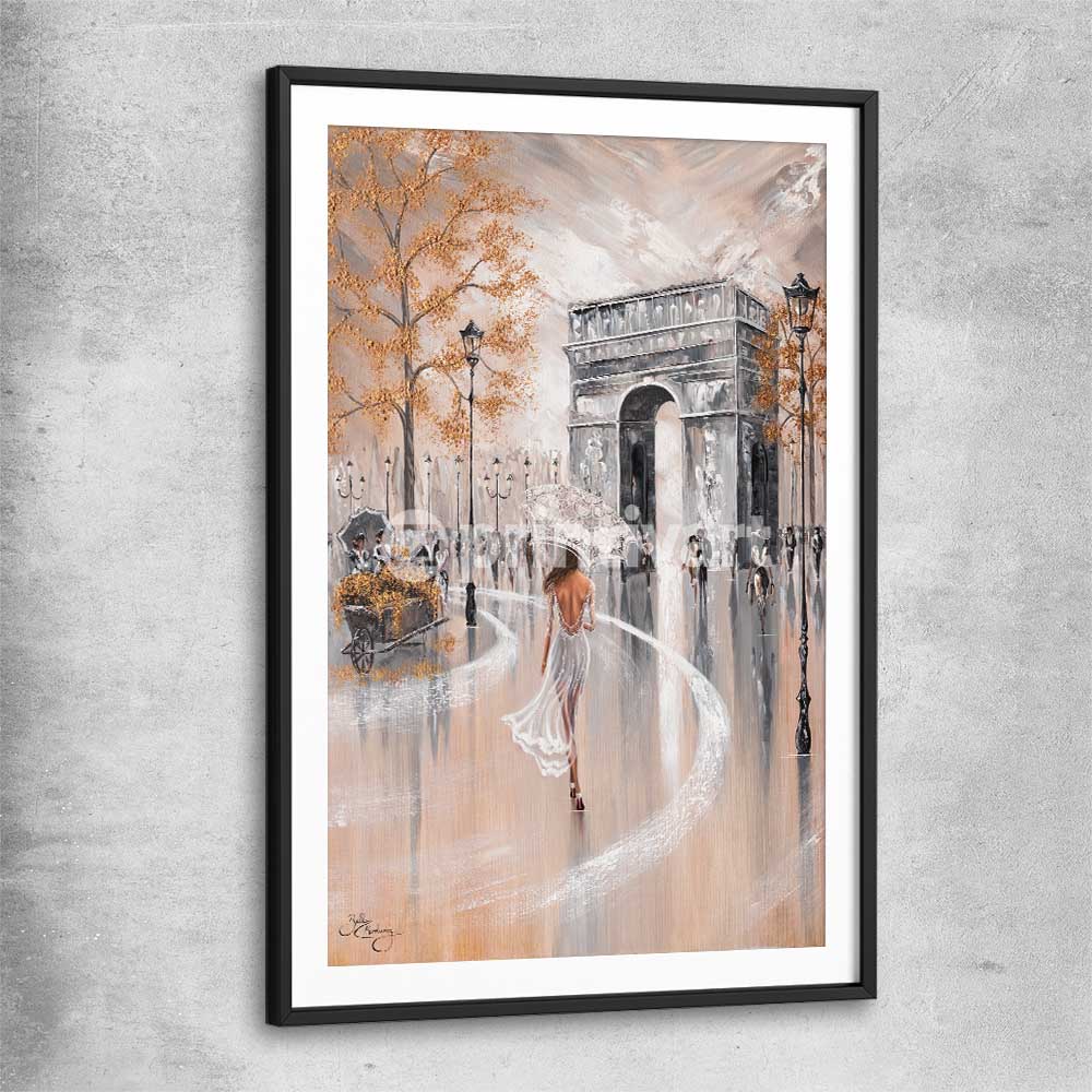 Paris Flair black glass front frame - part of our high quality canvas abstract wall art collection