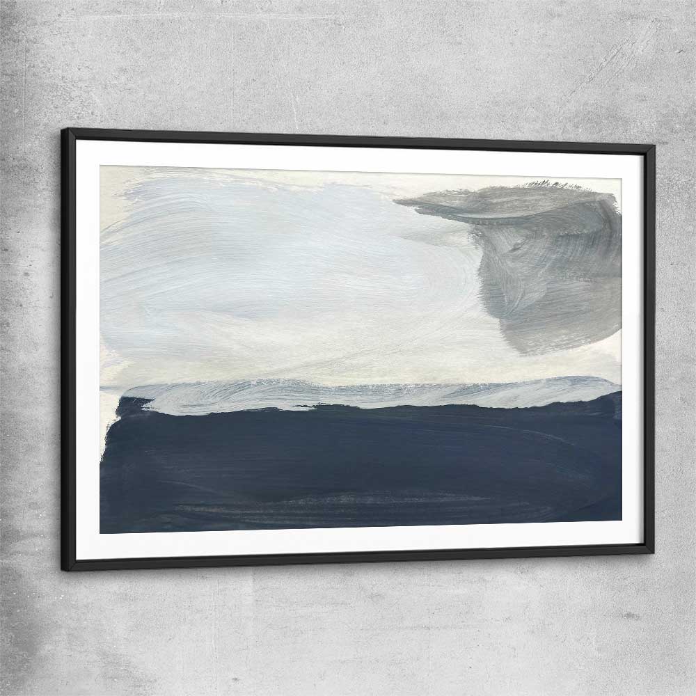 Still Waters black glass front frame - part of our high quality canvas abstract wall art collection