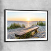 Beach and coastal wall art print of Baltic Sea Sunset with black glass front frame