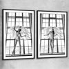 Angel Love Pair black glass front frame - part of our high quality fashion canvas wall art and prints collection