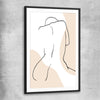 Beige Back black glass front frame - part of our high quality fashion canvas wall art and prints collection