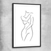 Body Pose black glass front frame - part of our high quality fashion canvas wall art and prints collection
