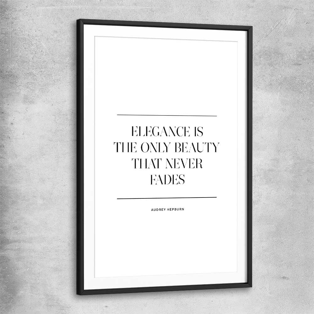 Elegance Beauty black glass front frame - part of our high quality fashion canvas wall art and prints collection