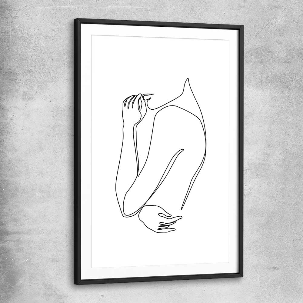 Gentle Hold black glass front frame - part of our high quality fashion canvas wall art and prints collection
