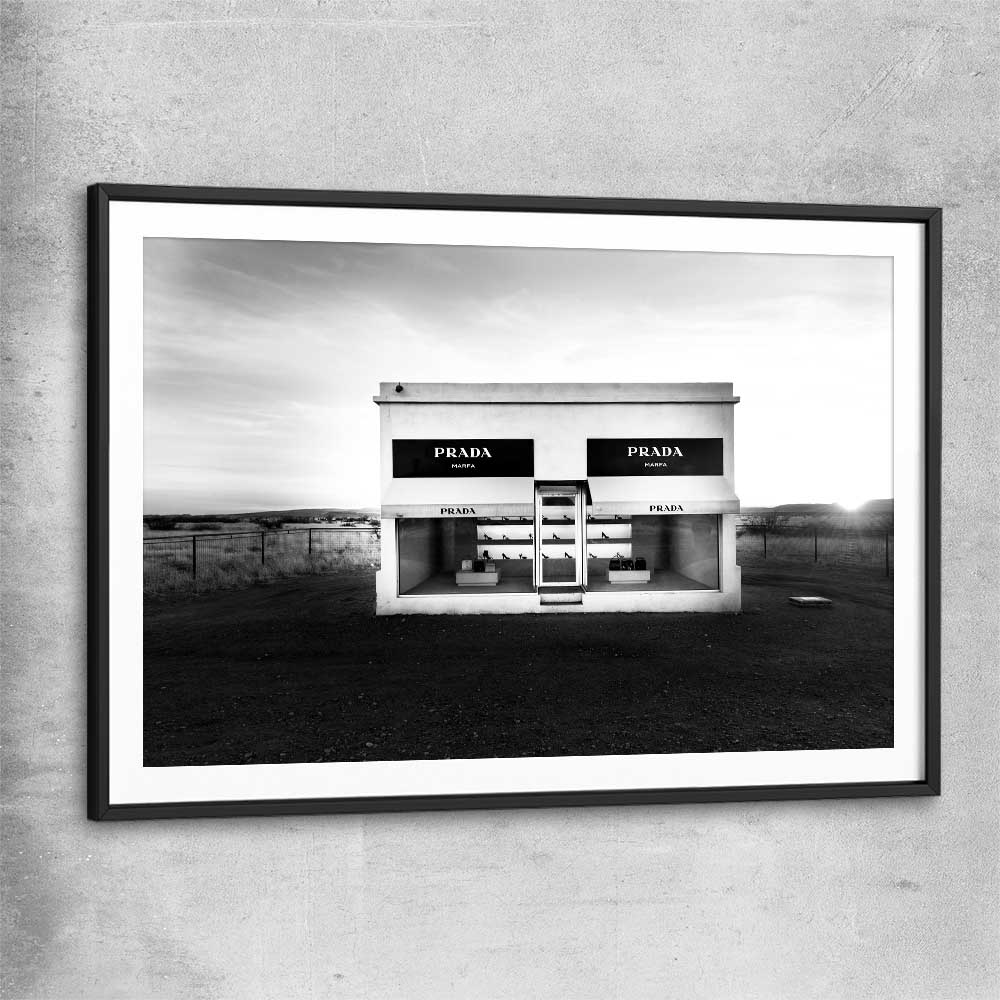Marfa Sculpture black glass front frame - part of our high quality fashion canvas wall art and prints collection