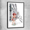 Paris Cafe Fashion black glass front frame - part of our high quality fashion canvas wall art and prints collection
