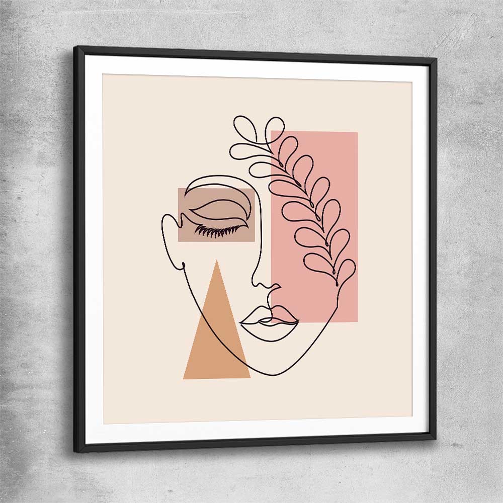 Peaceful Thoughts black glass front frame - part of our high quality fashion canvas wall art and prints collection