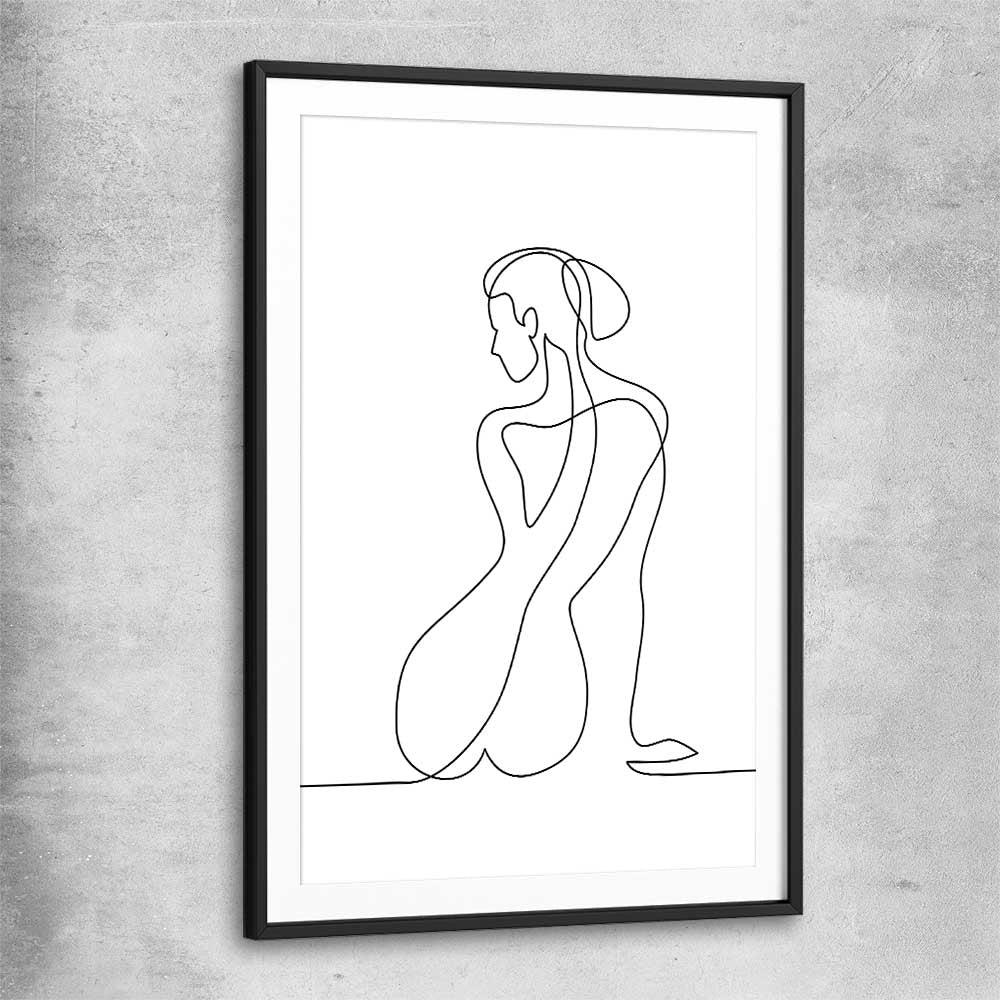 Pondering Thoughts black glass front frame - part of our high quality fashion canvas wall art and prints collection