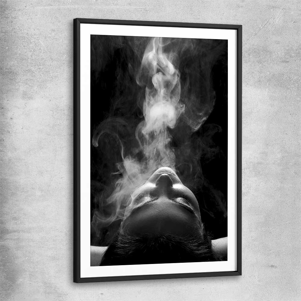 Smoke Haze black glass front frame - part of our high quality fashion canvas wall art and prints collection