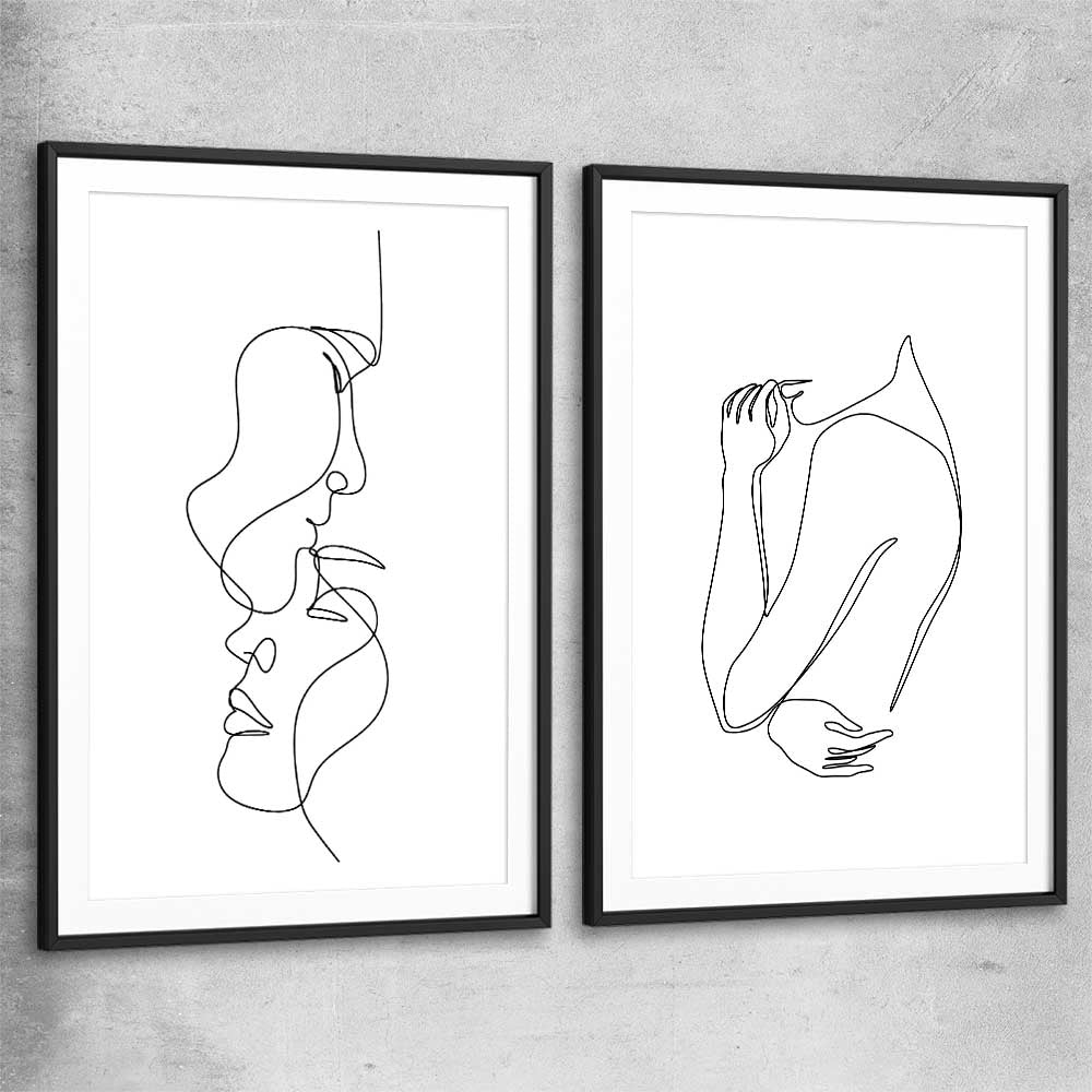 Warmth Pair black glass front frame - part of our high quality fashion canvas wall art and prints collection