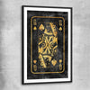 Queen of Spades black glass front frame - part of our high quality fashion canvas wall art and prints collection