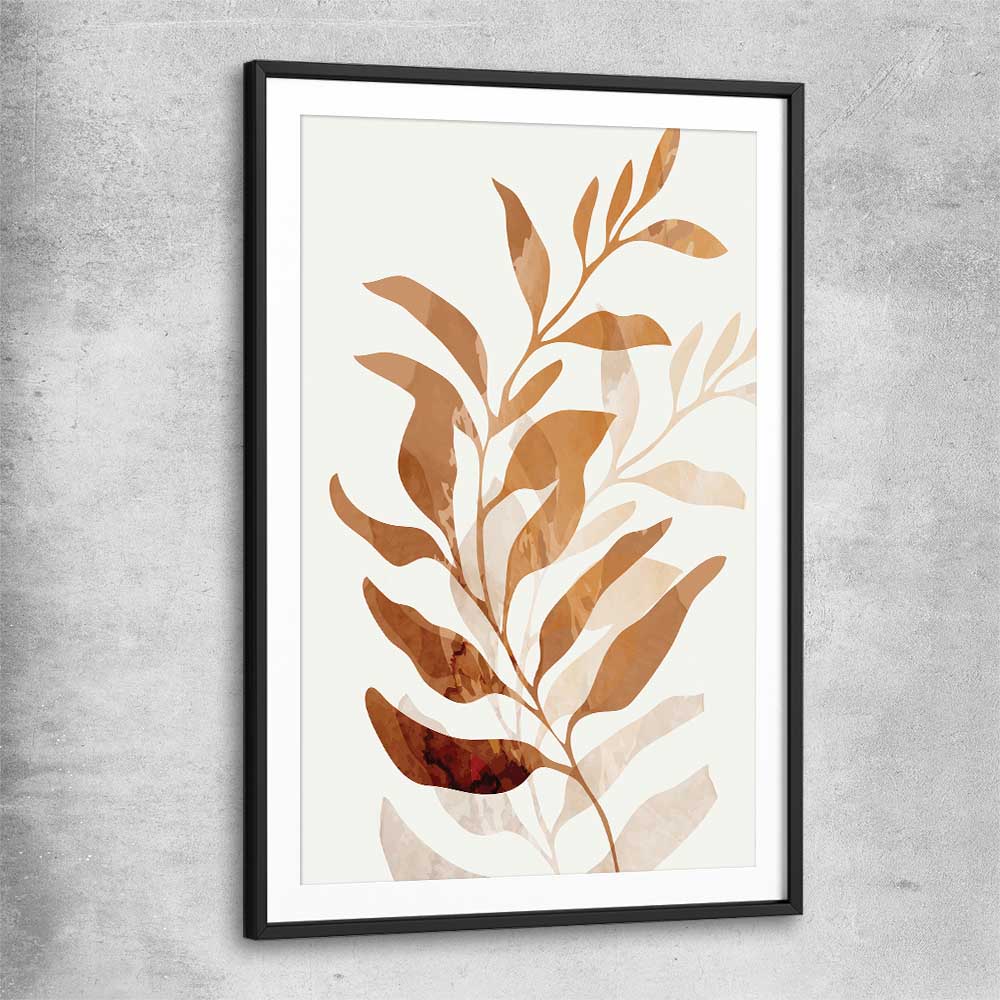 Floral print of Floral Texture Four with black glass front frame