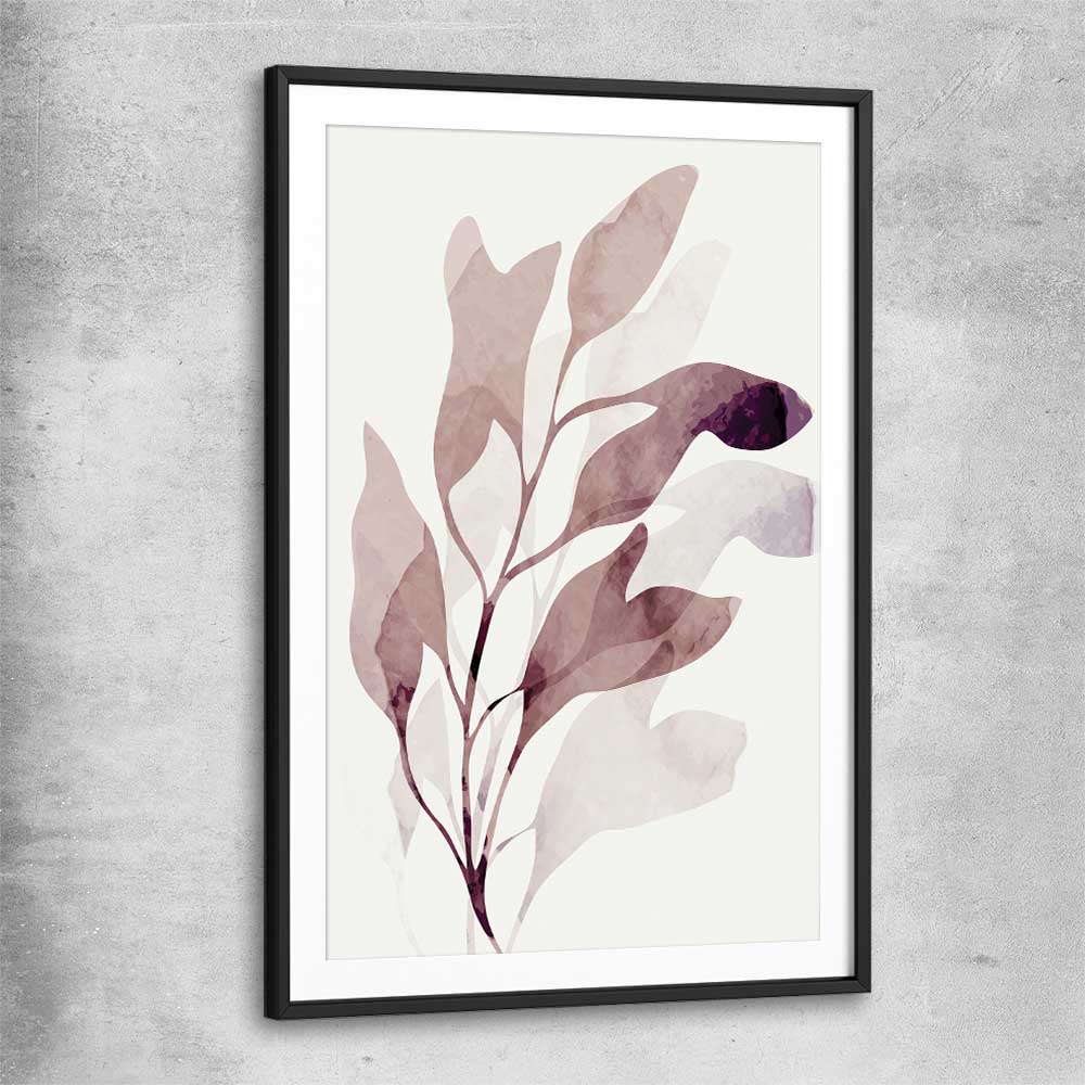 Floral print of Floral Texture Two with black glass front frame