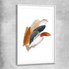 Abstract Strokes One white glass front frame - part of our high quality canvas abstract wall art collection