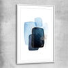 Blue Ivory One white glass front frame - part of our high quality canvas abstract wall art collection