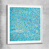 Broken Molecules white glass front frame - part of our high quality canvas abstract wall art collection