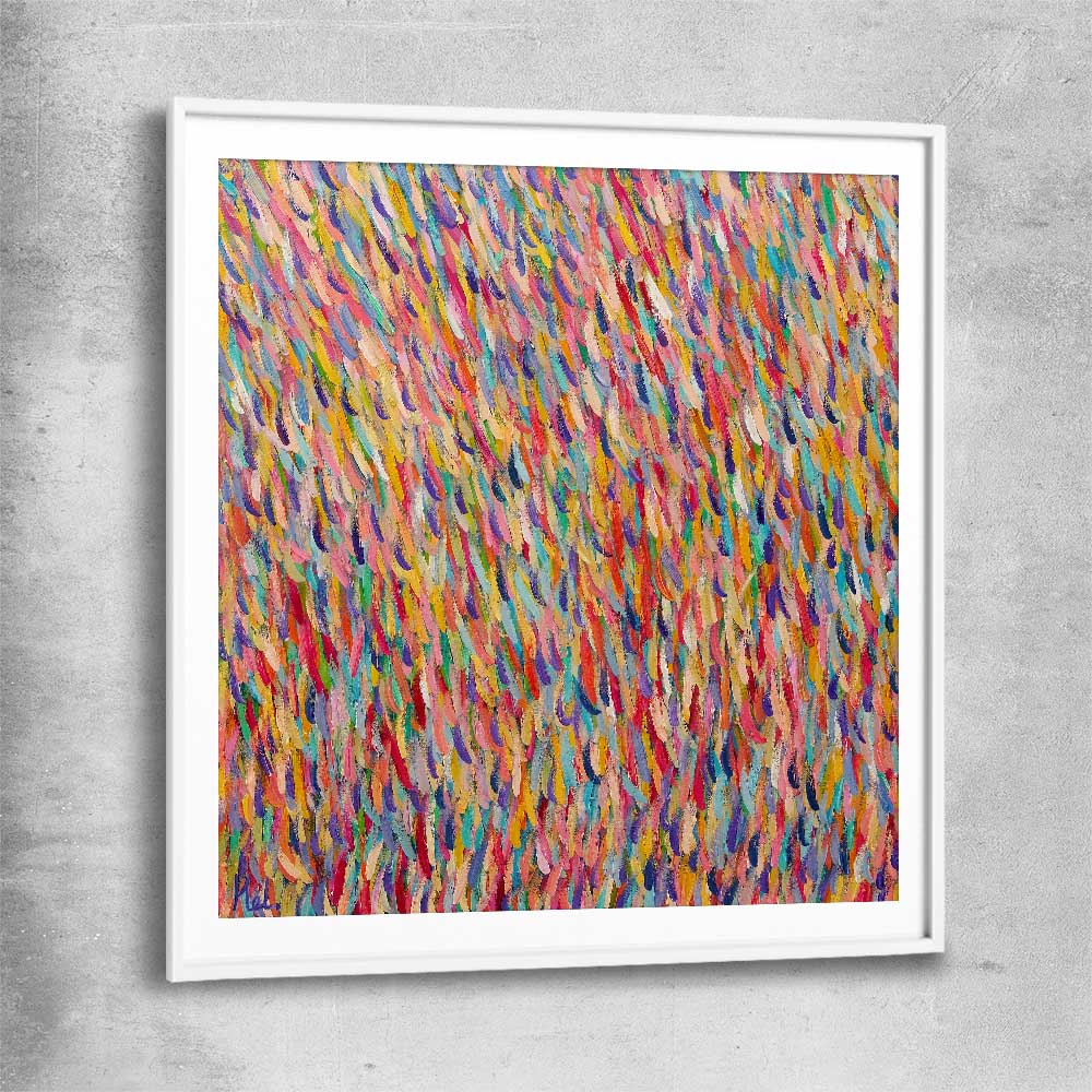 Colour Envy white glass front frame - part of our high quality canvas abstract wall art collection