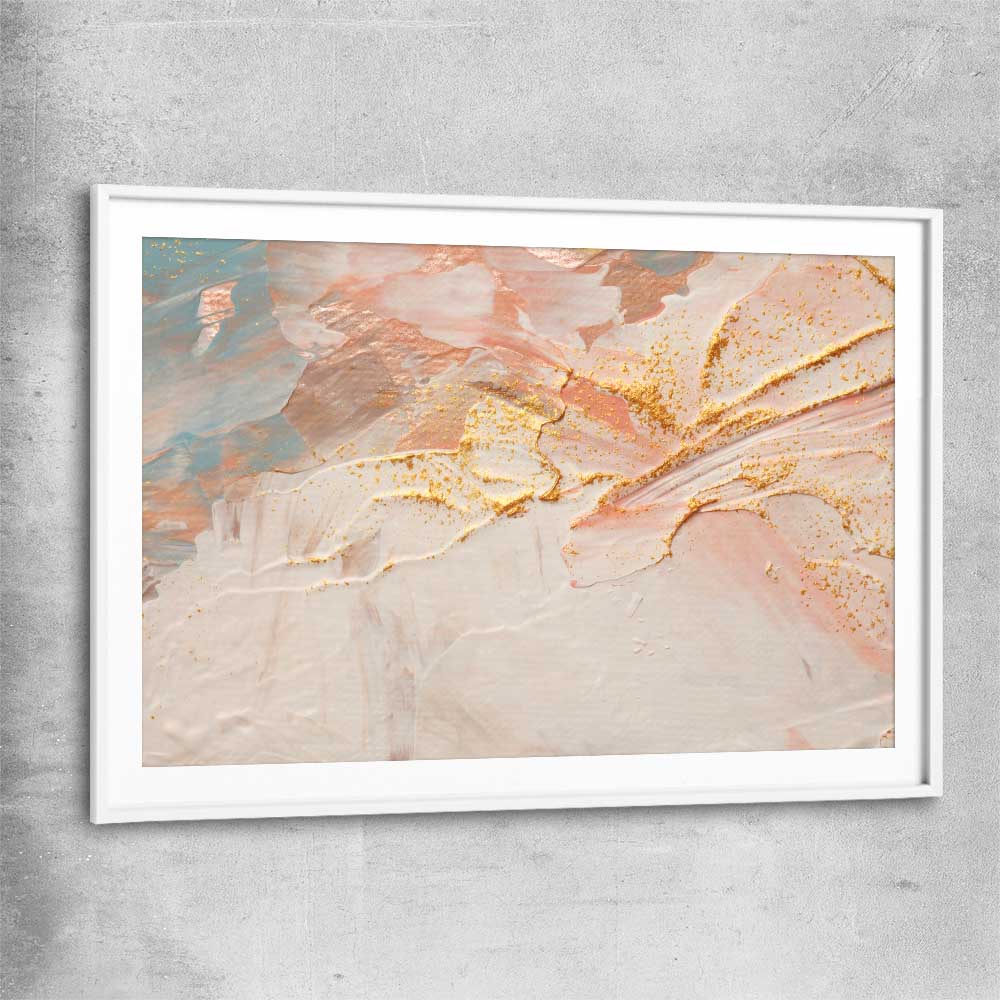 Cream Layers white glass front frame - part of our high quality canvas abstract wall art collection
