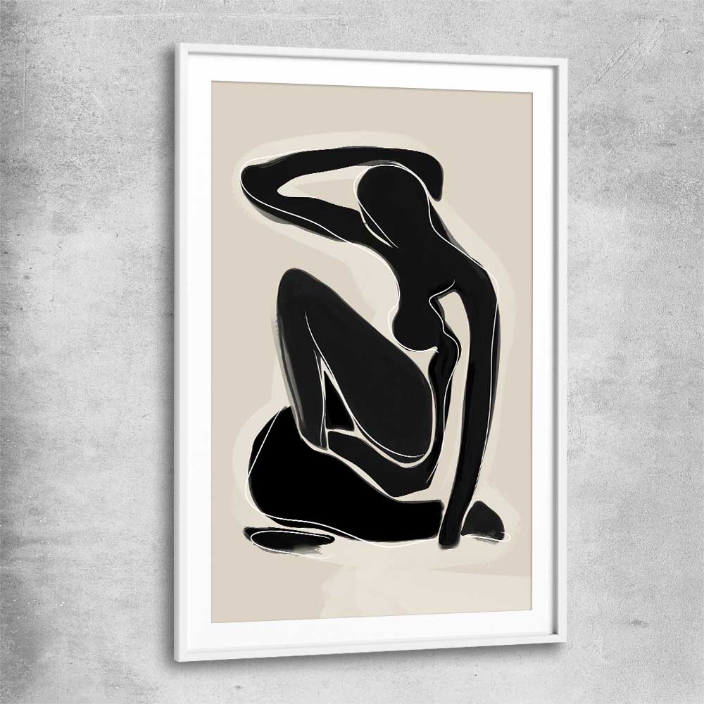 Matisse Shadow Two white glass front frame - part of our high quality canvas abstract wall art collection