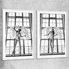 Angel Love Pair white glass front frame - part of our high quality fashion canvas wall art and prints collection