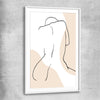 Beige Back white glass front frame - part of our high quality fashion canvas wall art and prints collection