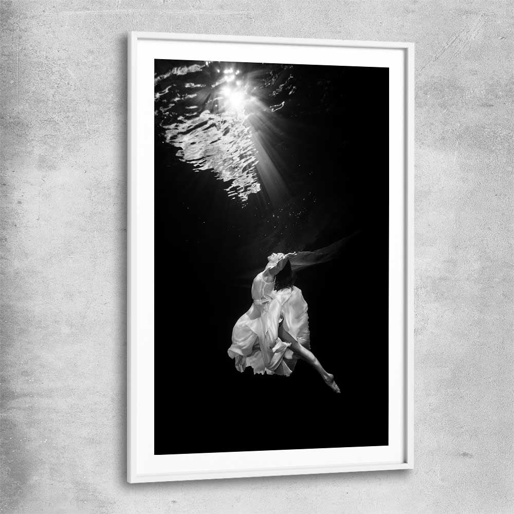 Breath white glass front frame - part of our high quality fashion canvas wall art and prints collection