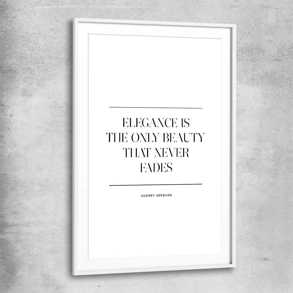 Elegance Beauty white glass front frame - part of our high quality fashion canvas wall art and prints collection