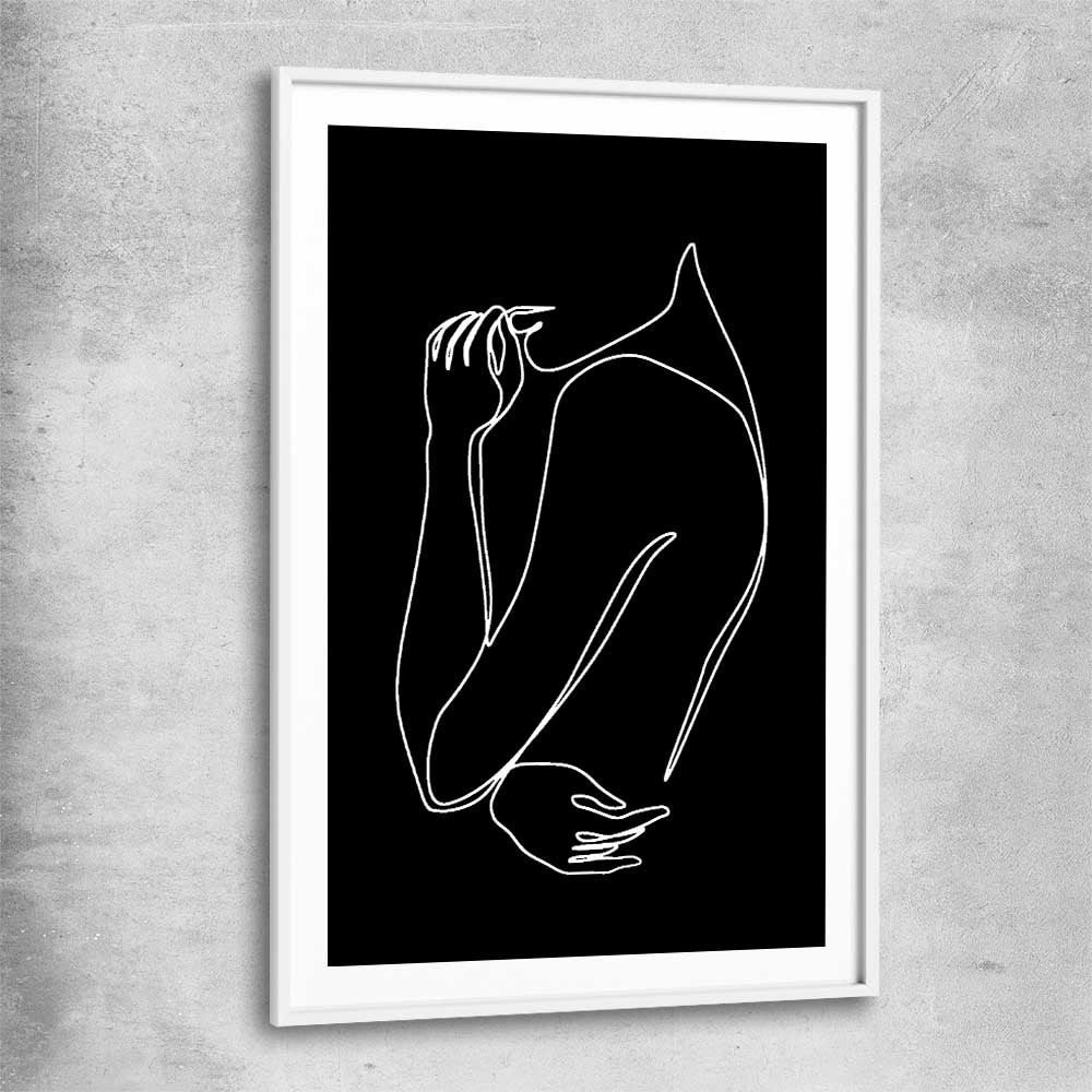 Gentle Hold Invert white glass front frame - part of our high quality fashion canvas wall art and prints collection