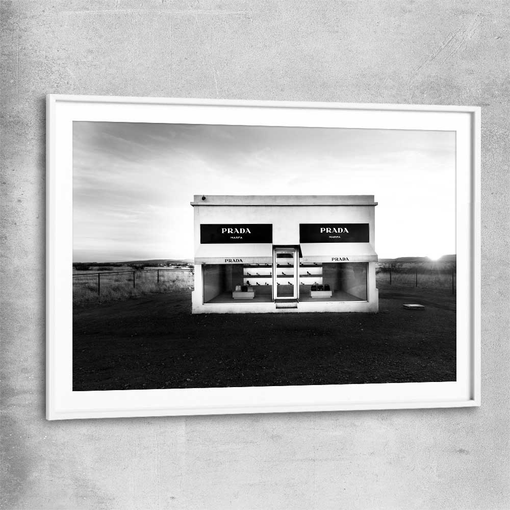Marfa Sculpture white glass front frame - part of our high quality fashion canvas wall art and prints collection