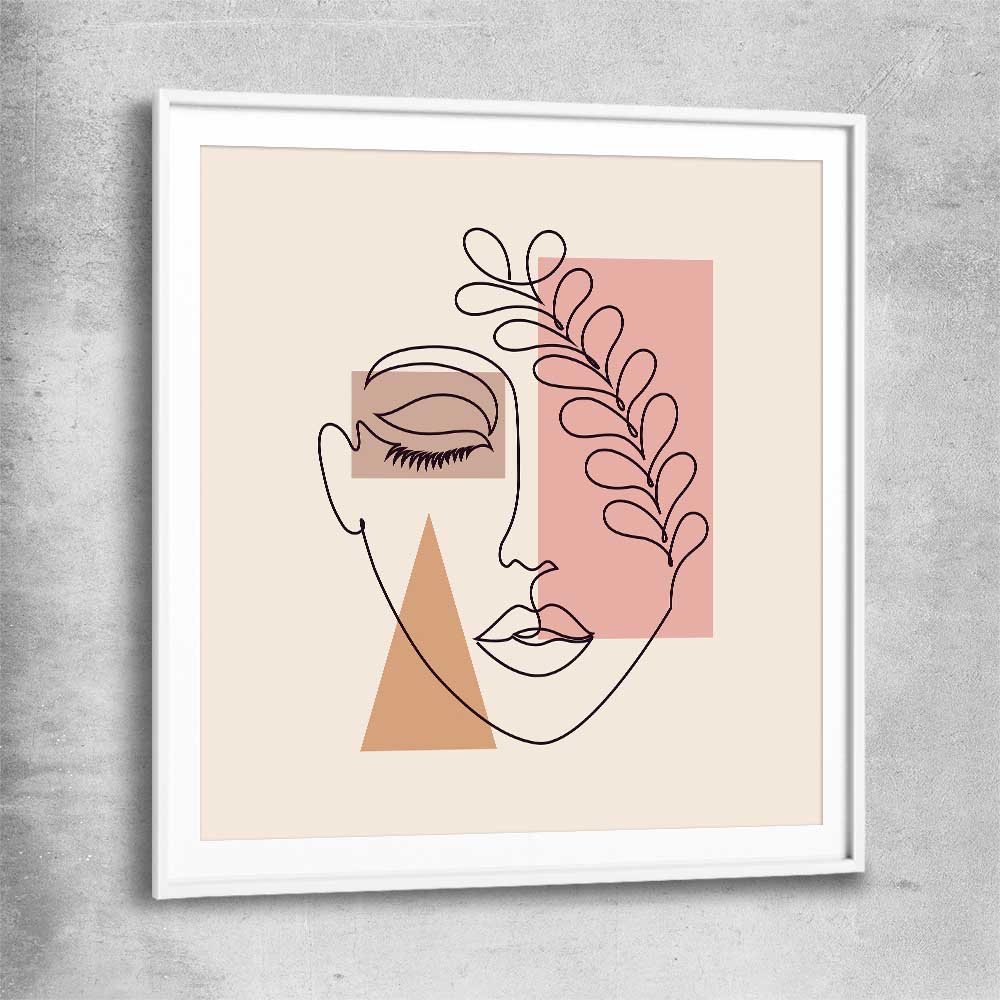 Peaceful Thoughts white glass front frame - part of our high quality fashion canvas wall art and prints collection