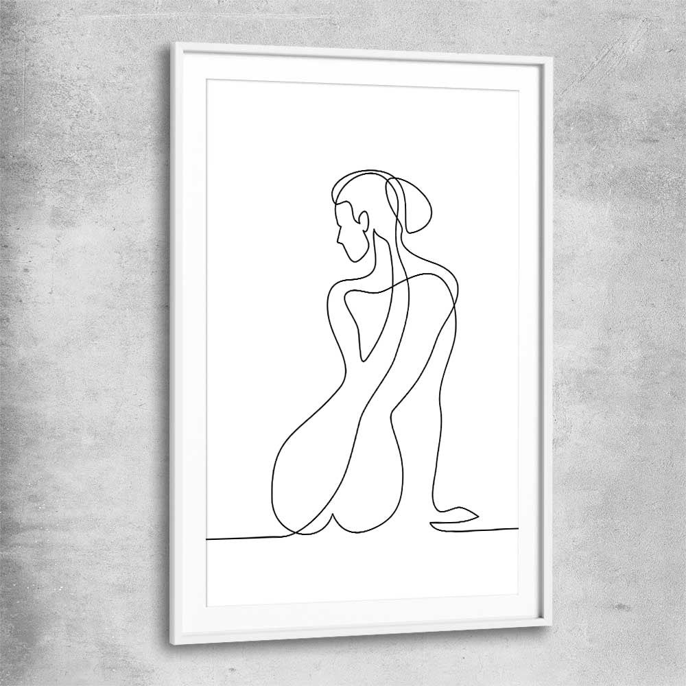 Pondering Thoughts white glass front frame - part of our high quality fashion canvas wall art and prints collection