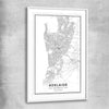 Adelaide City white glass front frame is a high quality print in our city skyline, travel prints and maps collection