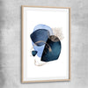 Blue Ivory Two raw oak glass front frame - part of our high quality canvas abstract wall art collection